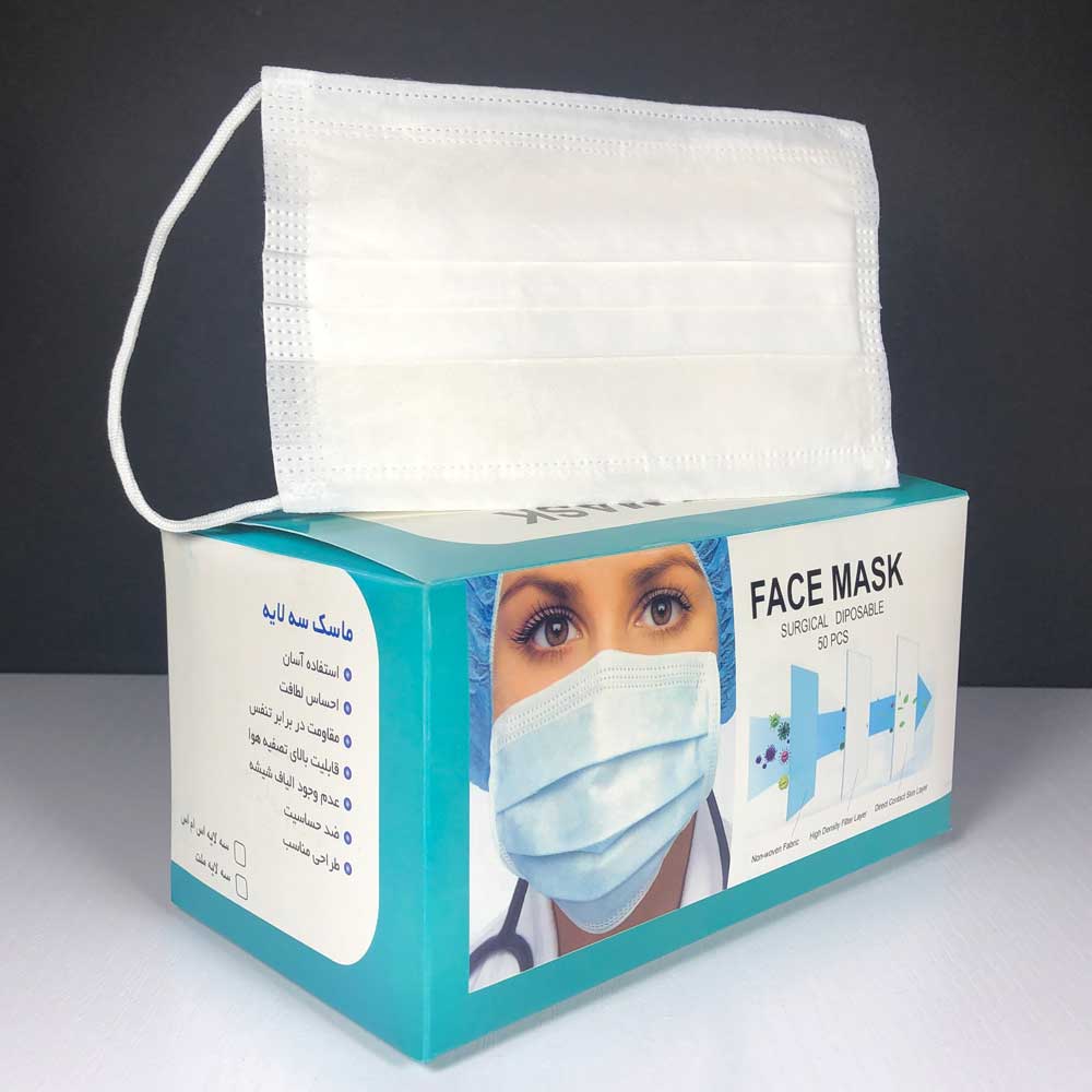 تصویر 1 از خرید ماسک سه لایه + قیمت فروش استثنایی